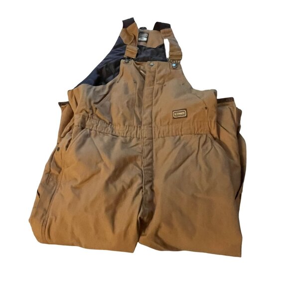 Schmidt Workwear Cargo Bib Overalls Heavy Insulated Pockets Size 2XL Short - Picture 1 of 7